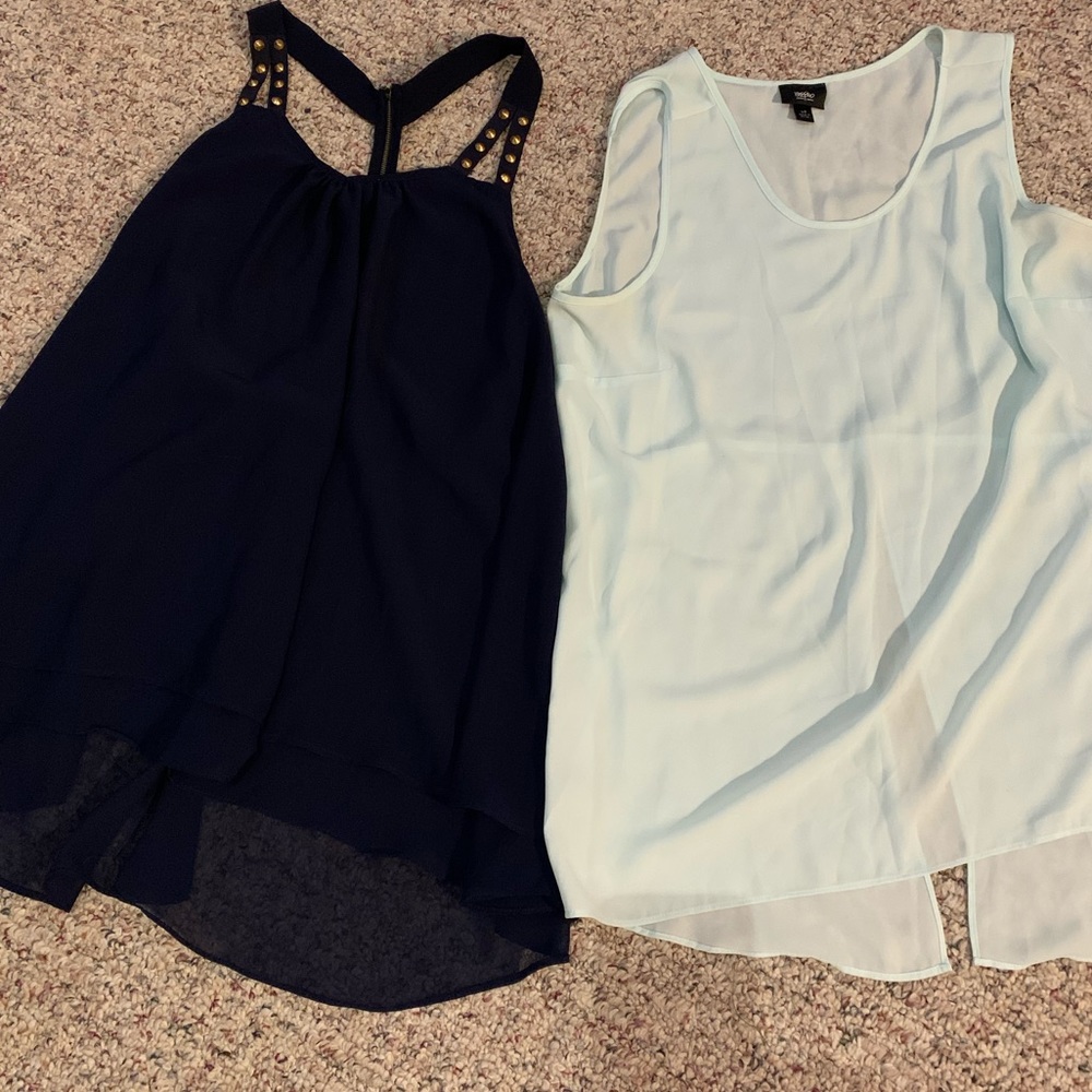 Lot of (2) sheer dress shirts